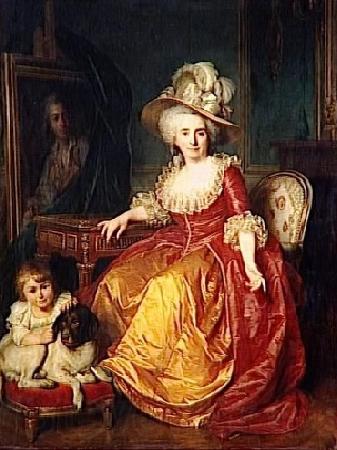Antoine Vestier Portrait of Madame Vestier and her son France oil painting art